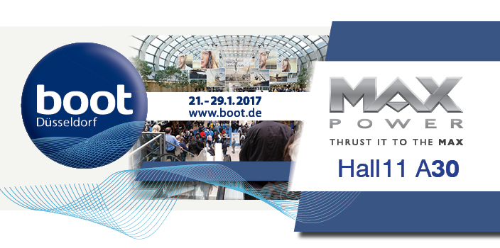 MAX POWER boat thrusters at BOOT 2017 Show in Düsseldorf