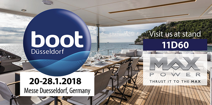 MAX POWER boat thrusters at BOOT 2018 Show in Düsseldorf